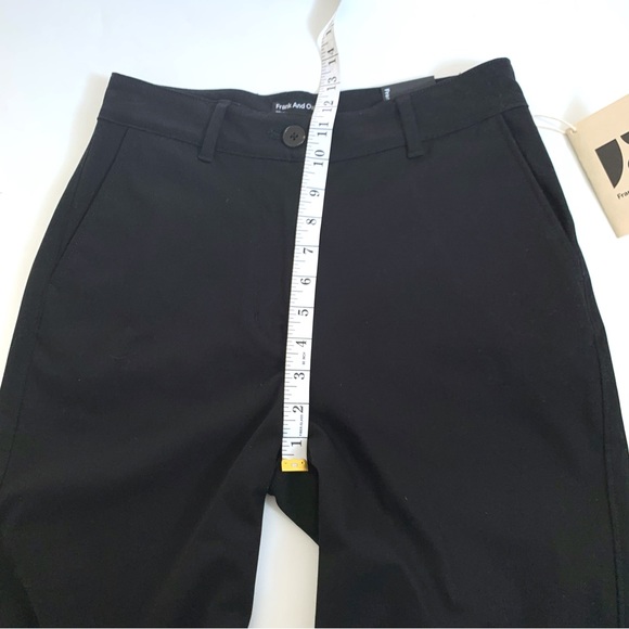 NWT Frank & Oak The Jane Straight Fit High Rise Pant in Black 6 - Picture 7 of 12